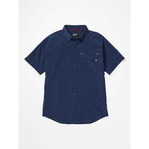 Marmot Clothes Navy NZ - Northgate Peak Shirts Mens NZ6870342